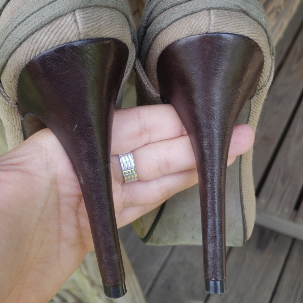 ASH Olive Green Womens Heel Size 7 - Picture 6 of 7